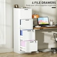 thumbnail image 4 of HOMCOM 4 Drawer File Cabinet with Lock Filing Cabinet for A4 Letter White, 4 of 10