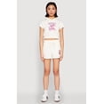 thumbnail image 3 of Women's French Terry Bear Graphic Cropped Hoodie, 3 of 5