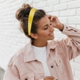 thumbnail image 6 of Unique Bargains Hair Headband Wide Satin Headband for Women Girl Yellow 1.57" Wide Headband, 6 of 7