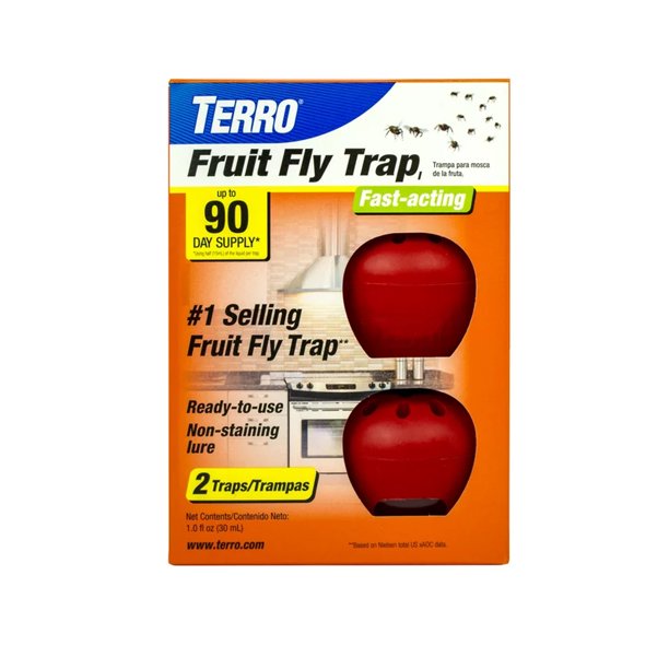 TERRO Fast Acting Fruit Fly Traps (2 Per Pack)