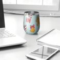 thumbnail image 3 of Christmas 12oz Stainless Steel Insulated Wine Tumbler with Lid and Straw – Double Wall Vacuum Mug for Hot & Cold Drinks, 304 Steel Interior, Sweat-Free Design, 3 of 5