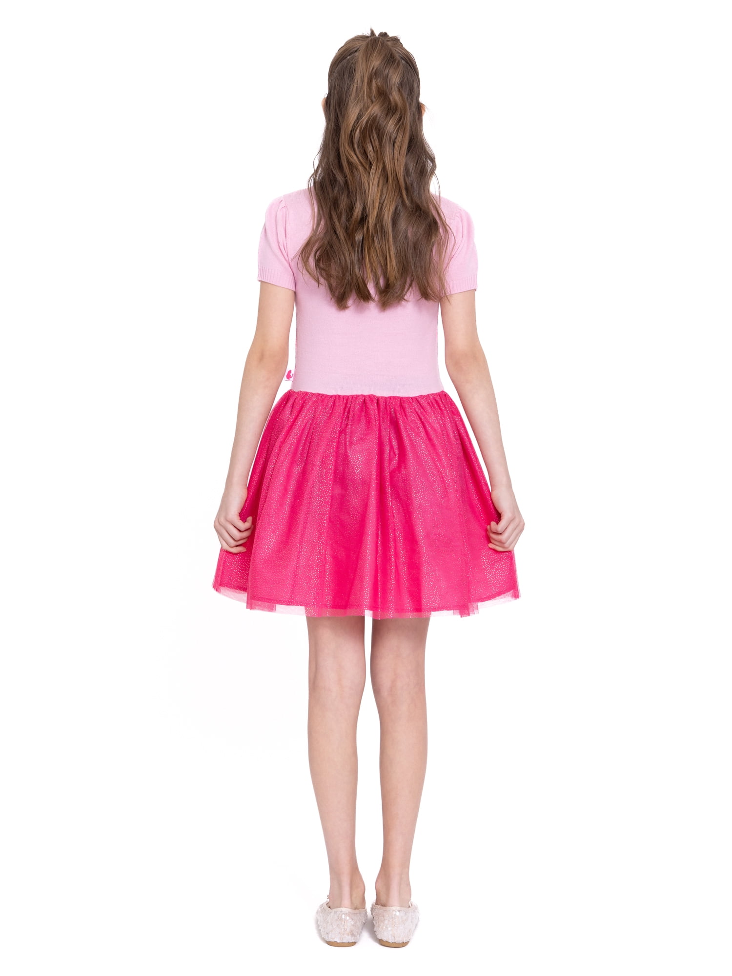 Girls Disney Princess Sleeping Beauty Aurora Cosplay Short Sleeve Sweater Dress, Sizes 4-12