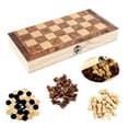 thumbnail image 4 of Juego de ajedrez 3 en 1, juego de mesa de almacenamiento Interior, juego de ajedrez, juego de mesa como regalo familiar Hugtrwg Para estrenar, 4 of 9
