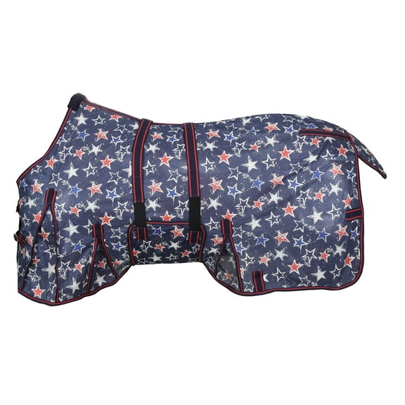 Showman Star-Spangled Mesh Fly Sheet - Small Horse (64" - 68")