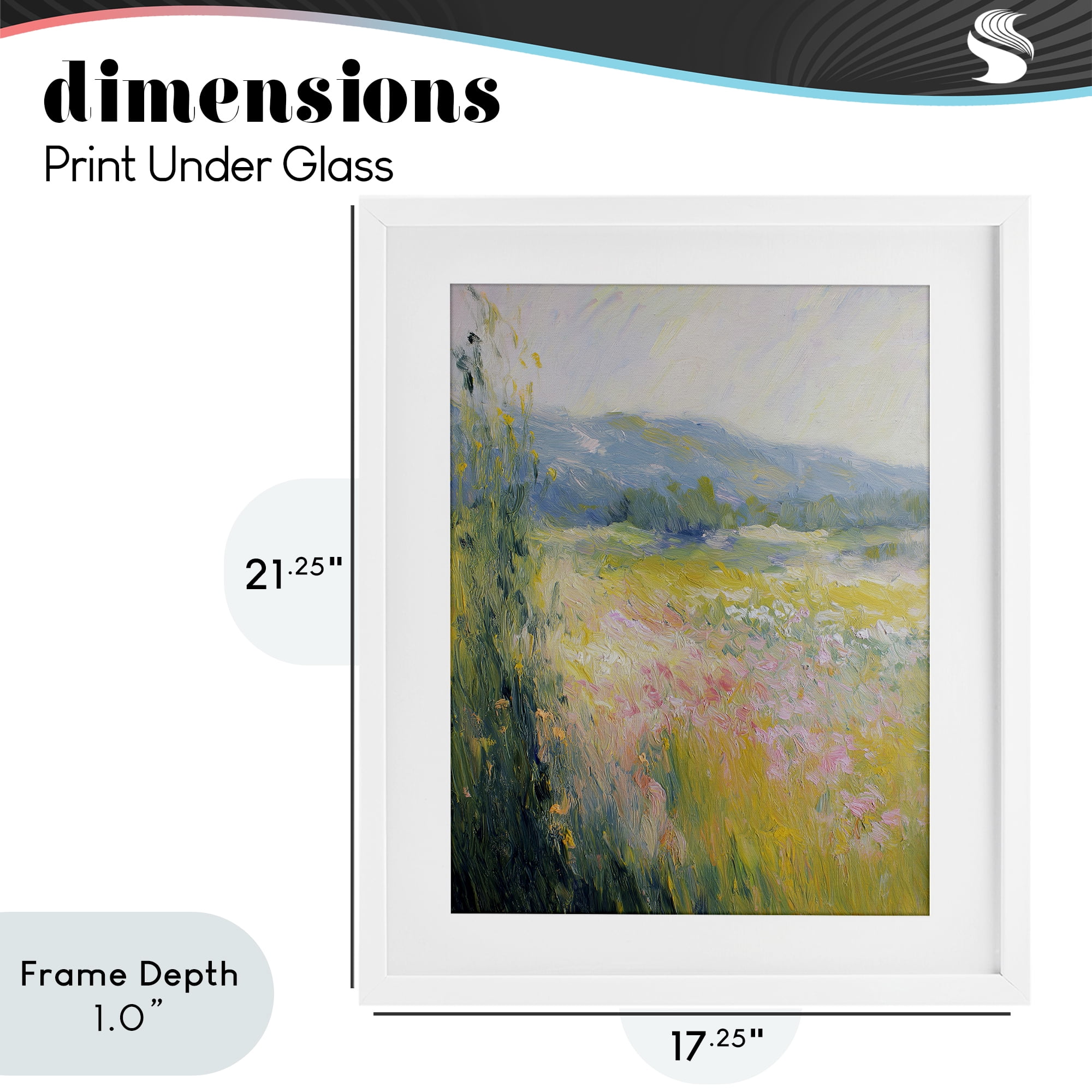 Stupell Industries Breeze Through The Blooms White Framed Print Under Glass, design by Svetlana Aleynikova