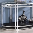 thumbnail image 3 of Furniture of America Newsel Contemporary Glass Top Console Table in Chrome, 3 of 5