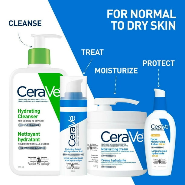 CeraVe Moisturizing Cream, Rich Face and Body Cream with Ceramides