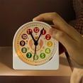 thumbnail image 2 of Analog Night Lamp Mute Telling Time Teaching Clock for Classroom Rabbit, 2 of 6
