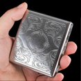 thumbnail image 5 of Stainless Steel Embossed Cigarettes Case Portable Drop-resistance Cigarettes Dispenser, 5 of 5