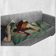 thumbnail image 6 of Geometric Soft Flannel Fleece Throw Blanket, Wildlife Vector Illustration of Polygonal Monkey Baboon Artwork Print, Cozy Plush for Indoor and Outdoor Use, 50" x 60", Orange Forest Green, by Ambesonne, 6 of 6
