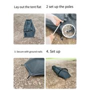 Ultralight Bivy Tent for 1 Person, All-Season Waterproof for Camping Shelter with Aluminum Poles,Breathable Mesh for Hiking Backpacking,Black(tent Black)