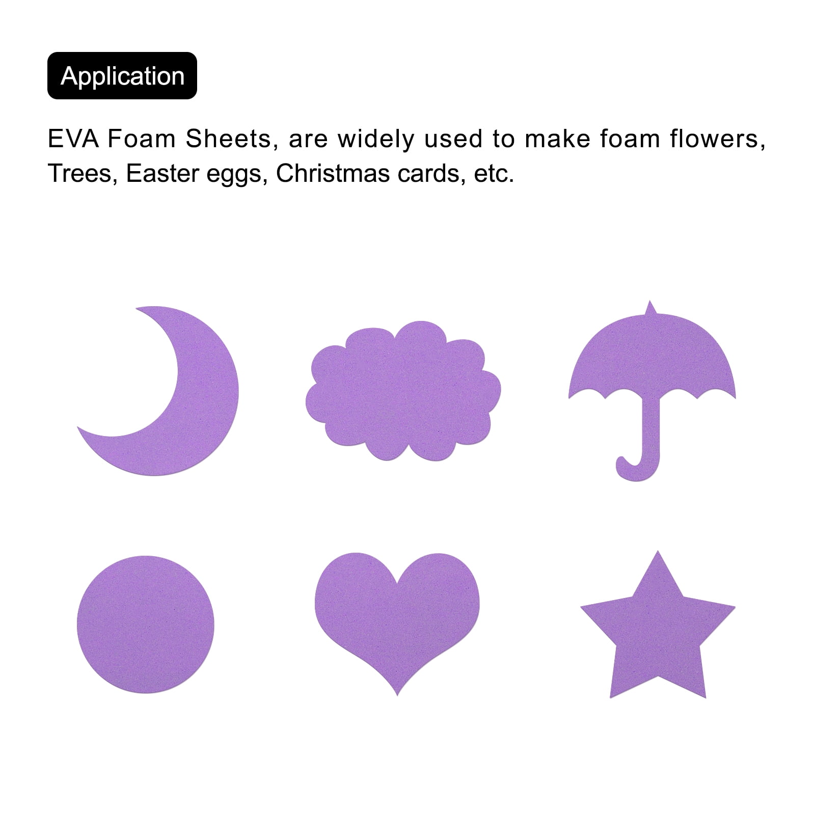 EVA Foam Sheets Dark Purple 19.7 Inch x 35.4 Inch 1mm Thick Crafts Foam Pack of 5