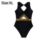 thumbnail image 2 of Trajes de baño de una pieza para mujer, traje de baño de cintura alta con corte y control de abdomen, traje de baño de 1 pieza con lazo en la espalda, 2 of 5