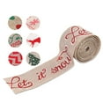 thumbnail image 4 of Christmas Ribbon Gift Wrapping Burlap Fabric 2 3 Ribbon DIY Linen Xmas Tree Present Packaging Accessory, Type 5, 10m, 4 of 7