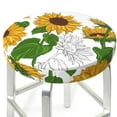 thumbnail image 3 of Naloa Plump Sunflower And Sketch Round Bar Stool Cushion Cover 12-14 inch, Fits Kitchen, Office, Restaurant Chairs - 12 inch, 3 of 7