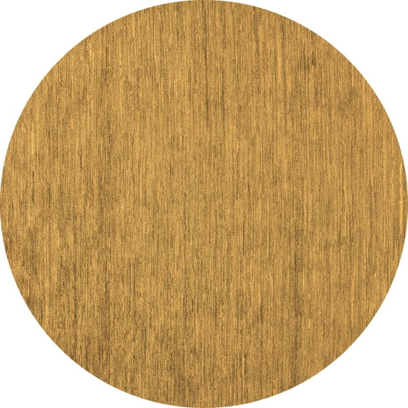 Ahgly Company Indoor Round Abstract Brown Modern Area Rugs, 4' Round