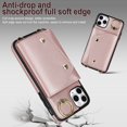 thumbnail image 3 of ShellTech for iPhone 11 Pro Max Case with Card Holder and Strap - Zipper Pocket,Crossbody Lanyard Strap,Credit Card Holder,Stand Ring,Cute Phone Wallet Case for Women,Rosegold, 3 of 10