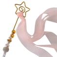 thumbnail image 1 of Cat Ribbon Wand Beaded Bell Star Heart Cat Teaser Ribbon Cat Interactive Toy, 1 of 10