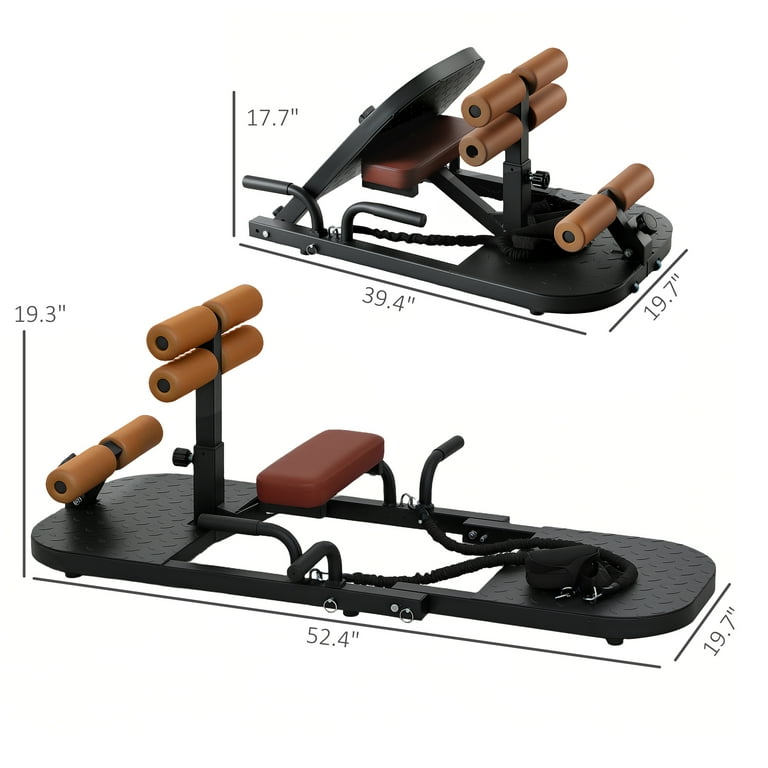 Soozier Foldable Sissy Squat Machine, Multipurpose Hip Thrust