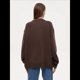 thumbnail image 5 of Suéter de Mujer, Cuello Redondo, Larga, Holgado, Tejido Suave, Dobladillo Acanalado, para Otoño e Invierno. Color Café Talla Única, 5 of 9