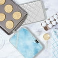 thumbnail image 5 of 2-Pack Pot Holders Heat Resistant Kitchen Oven Mitts 7x9.8in for Oven, Microwave & BBQ Light Blue Icy Texture, 5 of 7