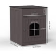 thumbnail image 3 of Cat Litter Box Enclosure Furniture with Drawer, Wooden Hidden Litter Cabinet for Indoor Pet, Side Table Nightstand for Living Room, 18.9" W x 20.9" D, Solid Wood, 3 of 9