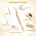 thumbnail image 3 of NAGARAKU Tweezers for Eyelash Extensions Curved Lash Tweezers Precision Pinzas Professional Easy Fanning Stainless Steel Precise Long Tip Pointy Make Fans for Lashes Isolation (N-11), 3 of 8