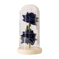 thumbnail image 2 of AMLESO Creative Flower Arrangement Crafts with Light Flowers Glass Cover Decoration for Blue, 2 of 8