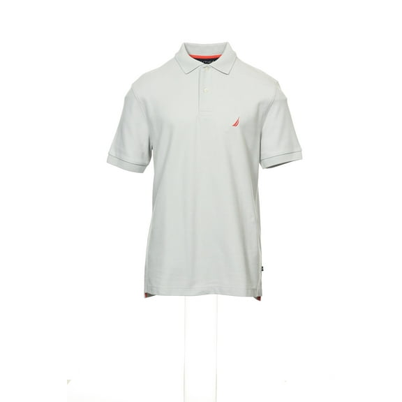 Nautica Light Gray Heather Polo Shirt Golf , Size Small