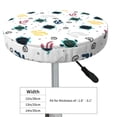 thumbnail image 4 of Bingfone Turtles And Corals Padded Round Bar Stool Cover Cushion with Elastic Fabric Round Chair Seat - Turtles And Corals, 4 of 7