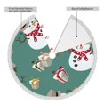 thumbnail image 4 of Faldas para árbol de Navidad con forma de muñeco de nieve de 48 pulgadas, tapete para árbol de Navidad para fiestas de invierno, falda para árbol de Navidad para decoraciones navideñas rústicas, 4 of 8