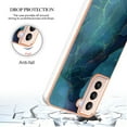 thumbnail image 5 of Designed for Samsung Galaxy S21 Plus Marble Case, Ultra Thin Girls Women Plating Marble Designed Flexible Soft TPU IMD Marble Protective Case Cover for Samsung Galaxy S21 Plus - Green, 5 of 6