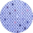 thumbnail image 1 of Ahgly Company Machine Washable Indoor Round Abstract Blue Modern Area Rugs, 6' Round, 1 of 1