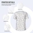 thumbnail image 3 of Goofa Cute Rabbit Pattern Mens Golf Shirt Baseball T-shirt Moisture Wicking Dry Fit Performance Sport Short Sleeve Striped Golf Polo Shirts-XX-Large, 3 of 7