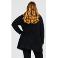 thumbnail image 3 of Aveology Women's Plus Size Indigo Plain Long Sleeves Cardigan, 3 of 6