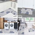 thumbnail image 6 of 2 Piece Navy Blue Green Dalia Rug Kitchen Rug Set, Decor Kitchen Rugs, Absorbent Non-Slip Washable Floor Mats, Home Indoor Runner Rugs 17"x47"+17"x30", 6 of 7