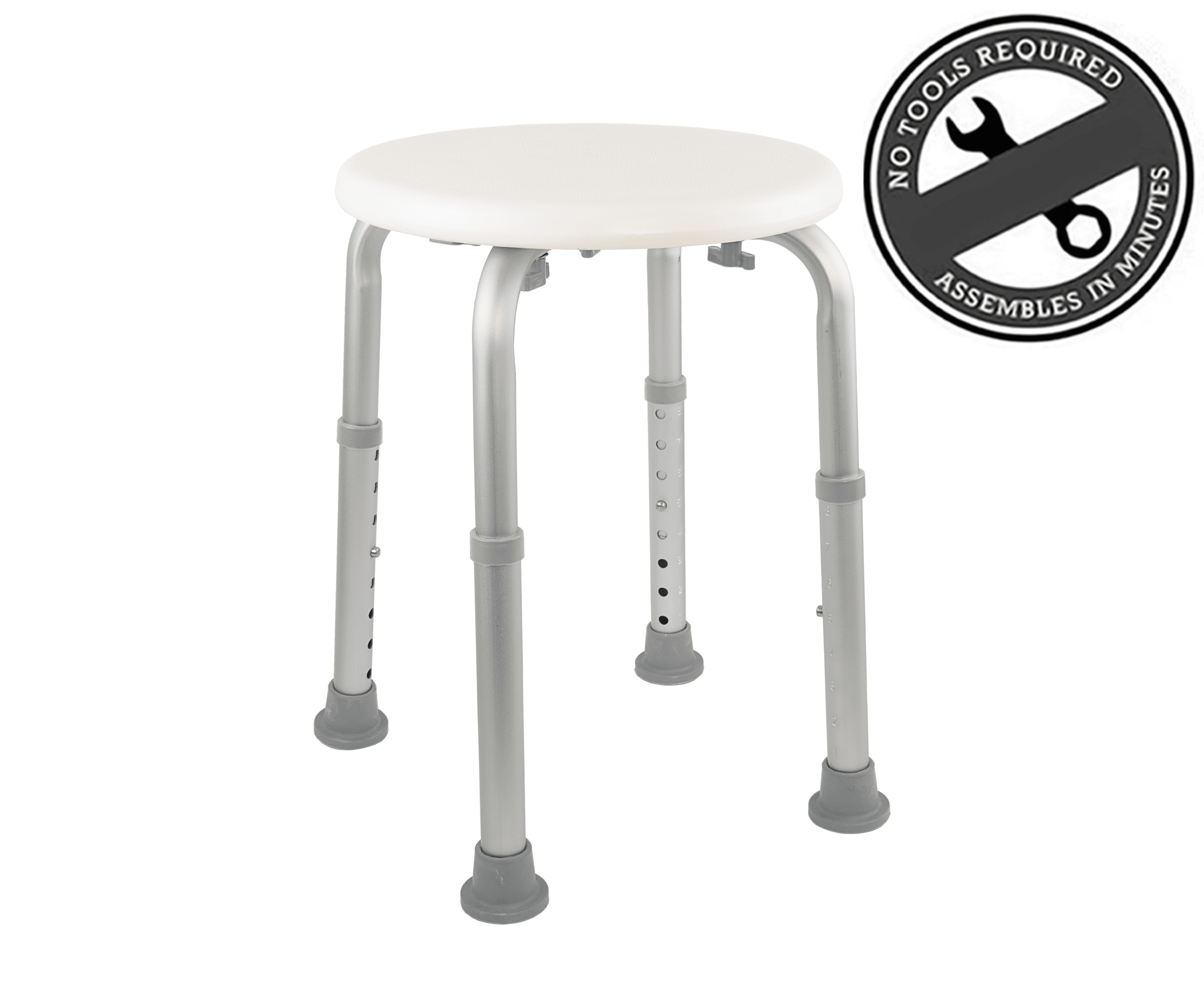 Eva Medical Tool Free Adjustable Shower Stool Tub Chair and Bathtub