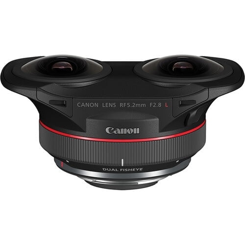 Canon RF5.2mm F2.8 L Dual Fisheye Lens - 3D Virtual Reality, 180 Degree VR, Canon EOS R5 Compatible Black
