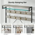 thumbnail image 3 of Aoile 4-in-1 Hall Tree, Entryway Bench with Coat Rack Freestanding, Shoe Bench with 8 Hooks & 3-Tier Storage Shelf, Gray, 3 of 8