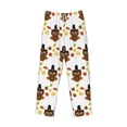 thumbnail image 6 of Goofa Colorful maple leaf owl Pattern Printed Soft Pajama Pants for Men, Wide Leg Comfy Casual Lounge Yoga Pants-Medium, 6 of 9