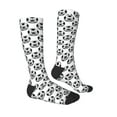 thumbnail image 3 of Picia Women Crew Soft Moisture-wicking Socks Happy Soccer Pattern Design Cotton Socks, One Size fit All, 3 of 9