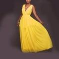 thumbnail image 2 of IROINNID Women's Summer New Large V-neck Dress Large Swing Dress A-Line Solid Color Dress, 2 of 8