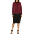 thumbnail image 2 of INSPIRE CHIC Women's Button Down Shirt Long Sleeve Work Peter Pan Collar Blouse Tops, 2 of 5