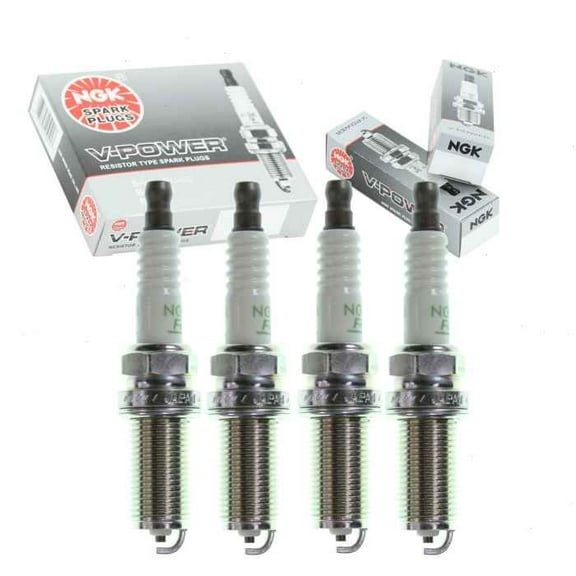 4 pc NGK V-Power Spark Plugs compatible with Toyota Sienna 2.7L L4 2011-2013