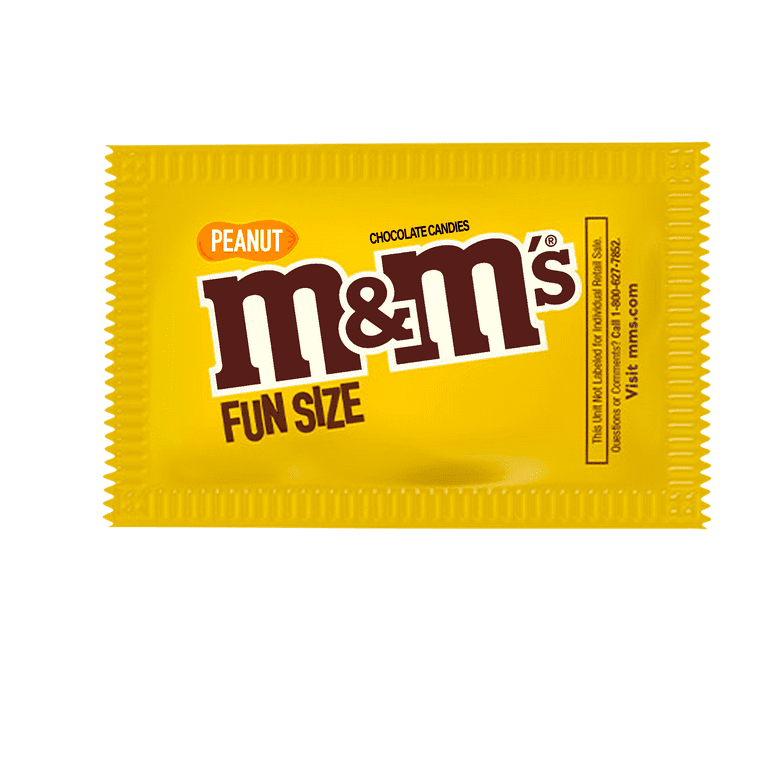 M&M's Peanut Chocolate Candies Fun Size Packets - 3 lb Bulk Bag, Men's