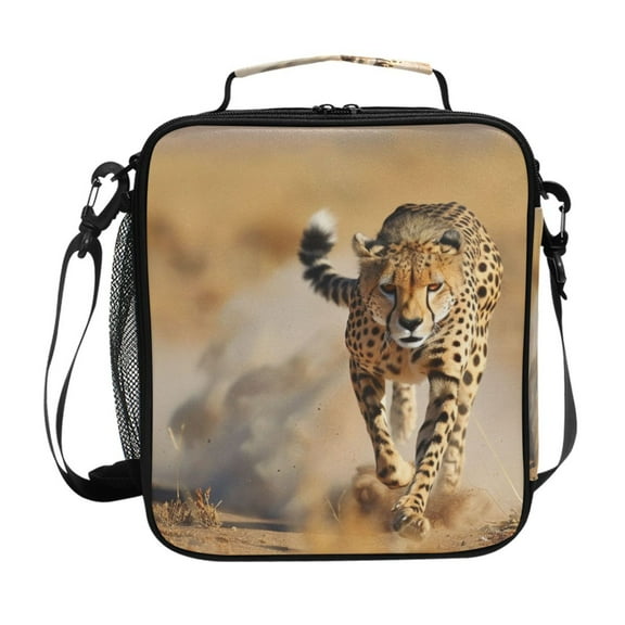 ALAZA Cheetah Leopard Running Lunch Box Insulated Lunch Bag Reusable Thermal Cooler Tote School Picnic