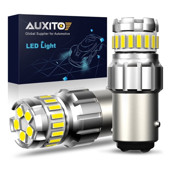 AUXITO 1157 LED Bulb 6500K White , 2057 2357 7528 BAY15D LED Bulbs for Backup/ Reverse Light, Tail Light, Brake Light, Pack of 2