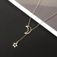 thumbnail image 1 of Collar para mujer, Joyas para mujer, Joyas para mujer, Gargantilla con colgante de estrella para mujer, cadena larga dorada, joyería, pulsera, collar, 1 of 4