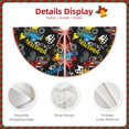 thumbnail image 5 of Balery Monster Car Printed Christmas Tree Skirt , Merry Christmas Party Christmas Tree Decoration,Adjustable Tree Skirt-30", 5 of 8