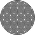 thumbnail image 1 of Ahgly Company Machine Washable Indoor Round Transitional Charcoal Black Area Rugs, 7' Round, 1 of 7